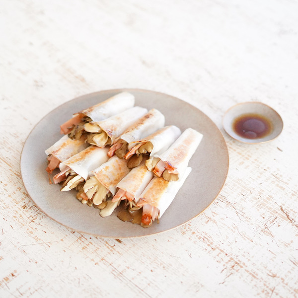 まいたけハムの巻き餃子のレシピ・作り方