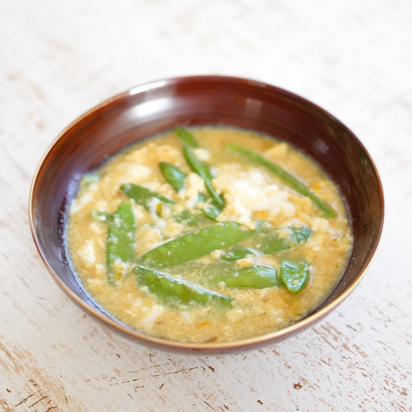 絹さやの卵とじのレシピ・作り方