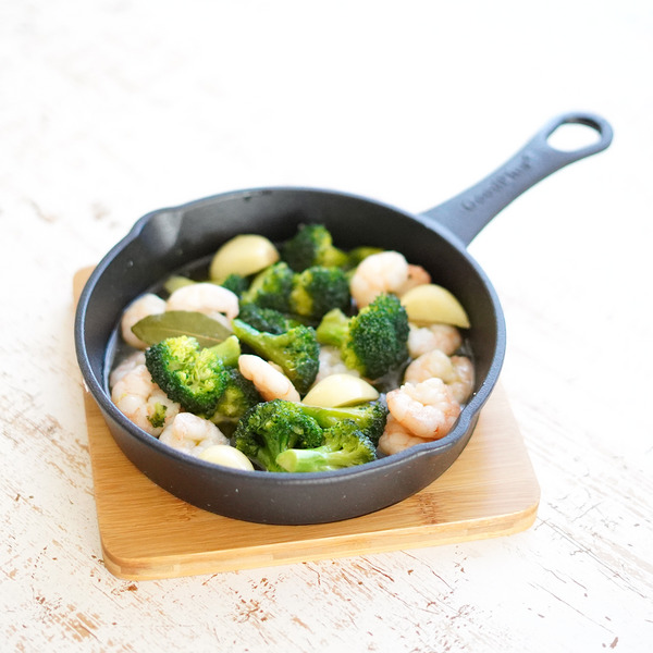 ブロッコリーとエビのアヒージョのレシピ・作り方