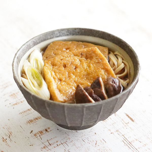 めんつゆで作るきつね玄米うどんのレシピ